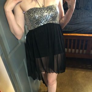 Broken glass dress high lo prom date night